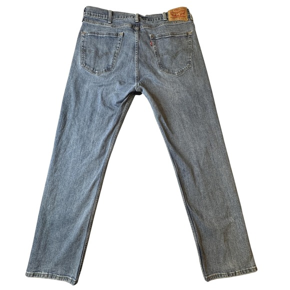 Levis 505 Jeans Mens 35x30 Blue Denim Regular Fit Straight Leg Mid Rise Zip Fly
